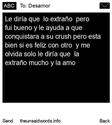 unsent message to Desamor