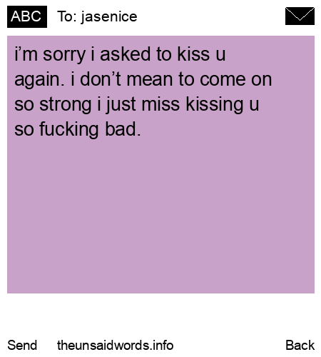 unsent message to jasenice