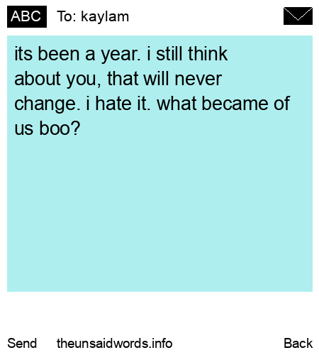 unsent message to kaylam