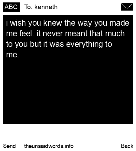unsent message to kenneth