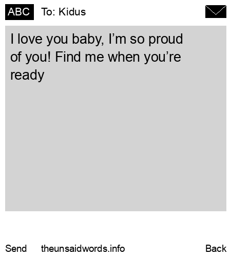 unsent message to Kidus