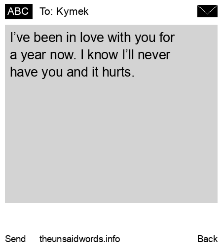 unsent message to Kymek