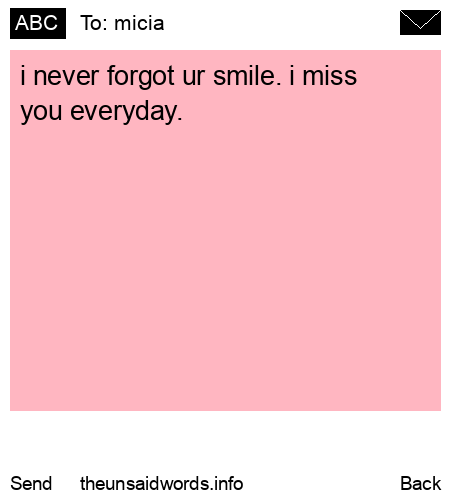 unsent message to micia