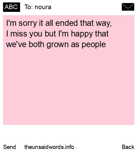 unsent message to noura