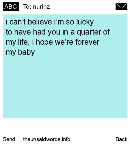 unsent message to nurinz
