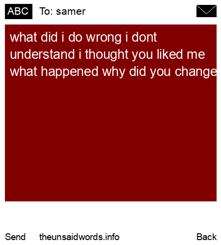 unsent message to samer