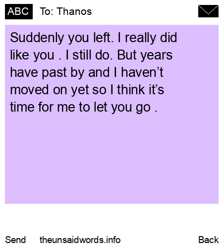 unsent message to Thanos