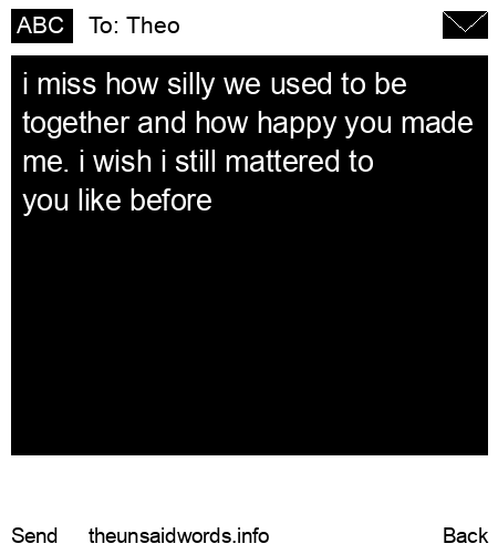 unsent message to Theo