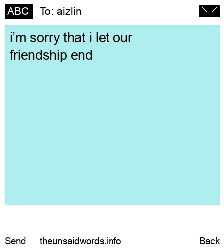 unsent message to aizlin