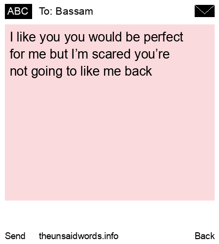 unsent message to Bassam