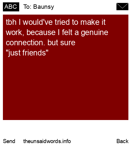 unsent message to Baunsy