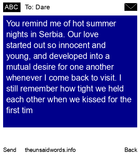 unsent message to Dare