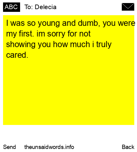 unsent message to Delecia