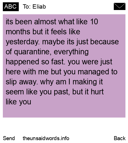 unsent message to Eliab