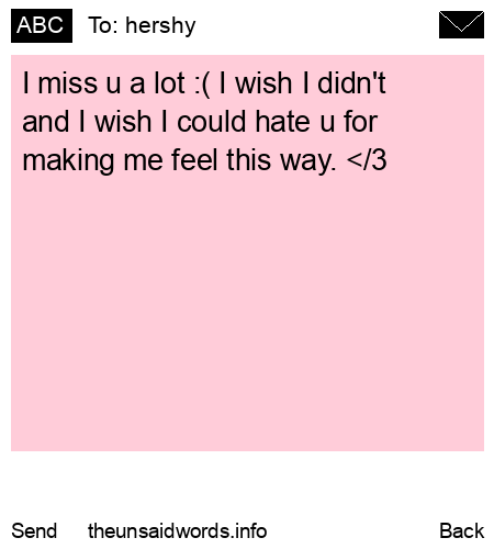 unsent message to hershy