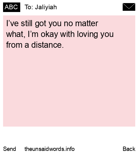 unsent message to Jaliyiah 