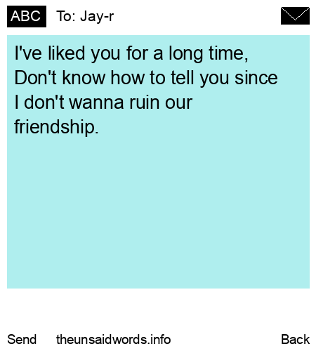 unsent message to Jay-r