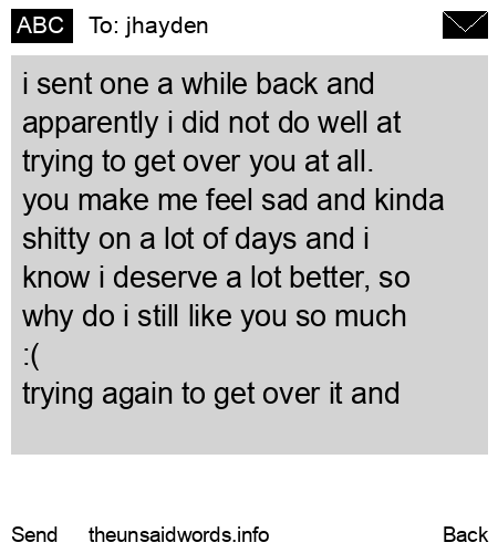unsent message to jhayden