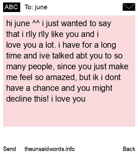 unsent message to june