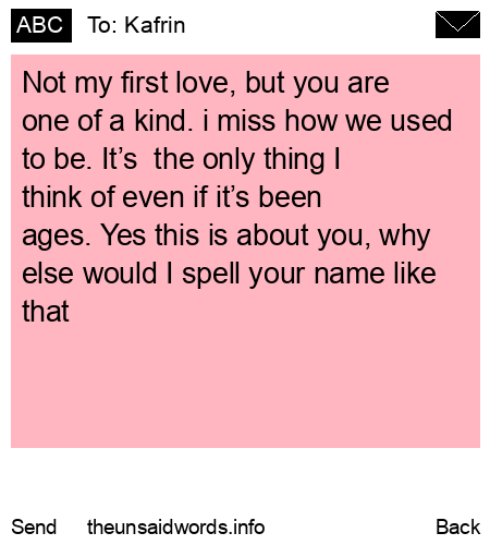 unsent message to Kafrin
