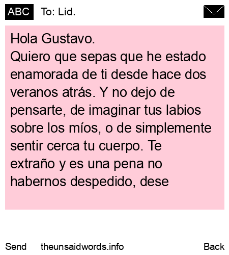 unsent message to Lid.