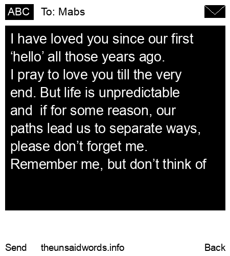 unsent message to Mabs