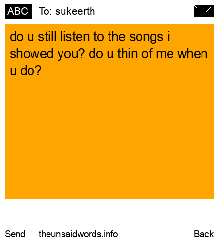 unsent message to sukeerth