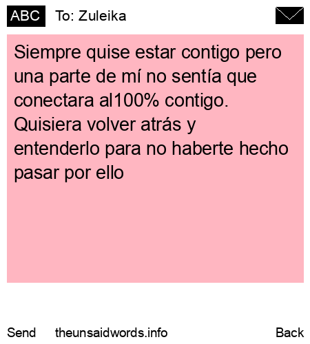 unsent message to Zuleika