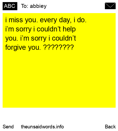 unsent message to abbiey