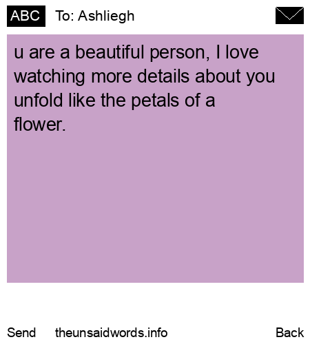 unsent message to Ashliegh