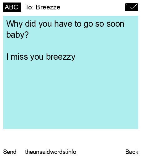 unsent message to Breezze