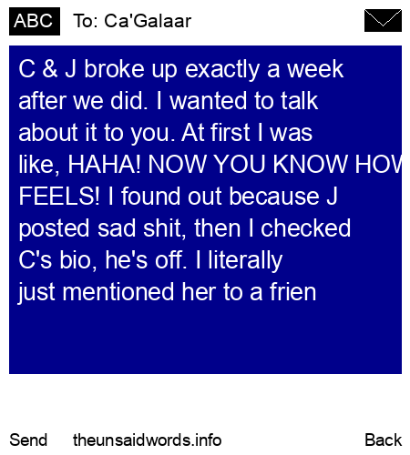 unsent message to Ca'Galaar