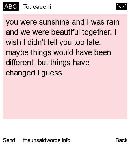 unsent message to cauchi