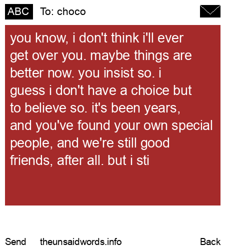 unsent message to choco