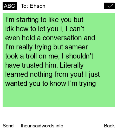 unsent message to Ehson