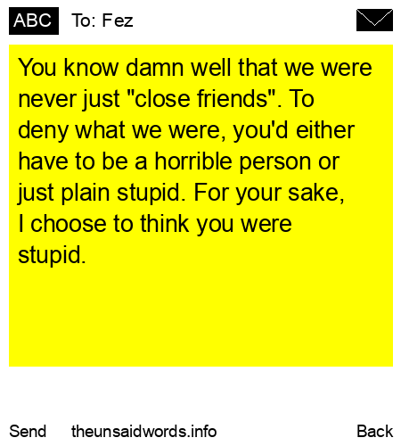 unsent message to Fez