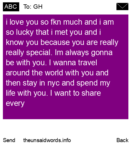unsent message to GH