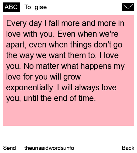 unsent message to gise