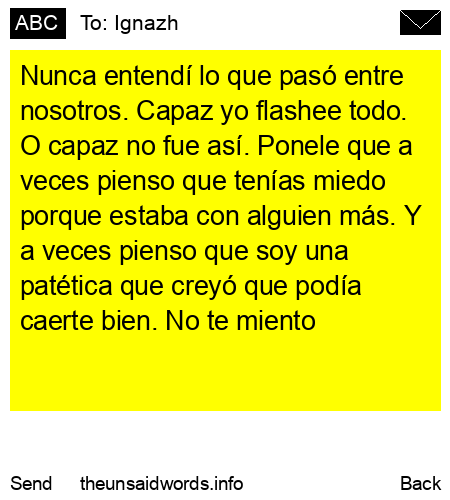 unsent message to Ignazh