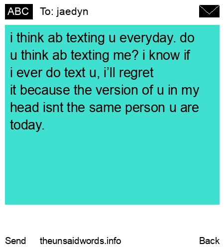 unsent message to jaedyn
