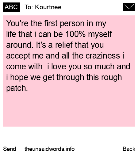 unsent message to Kourtnee