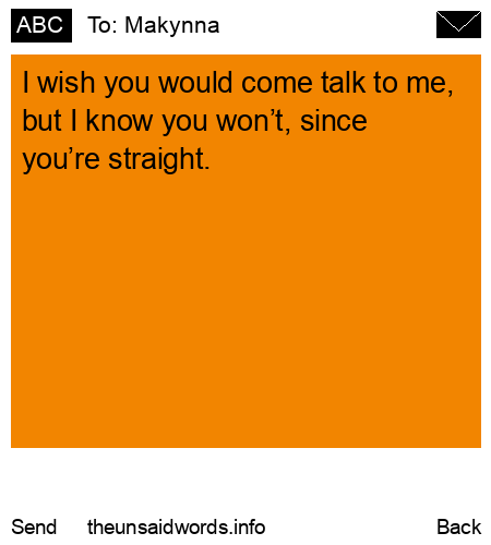 unsent message to Makynna 
