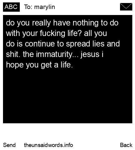 unsent message to marylin
