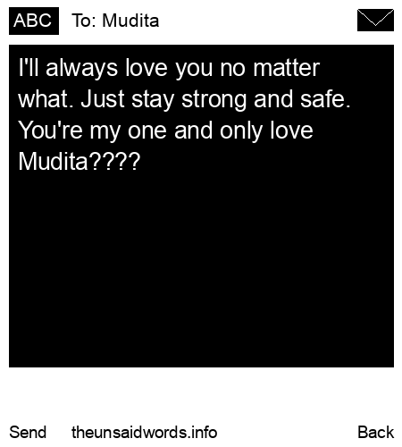 unsent message to Mudita