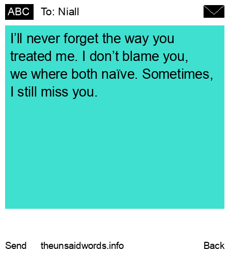 unsent message to Niall