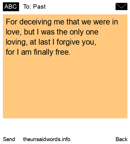 unsent message to Past