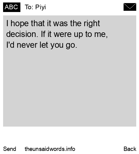 unsent message to Piyi