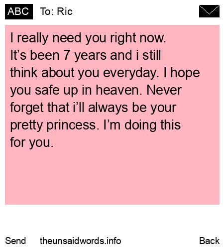 unsent message to Ric
