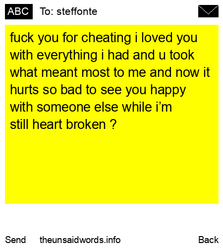 unsent message to steffonte