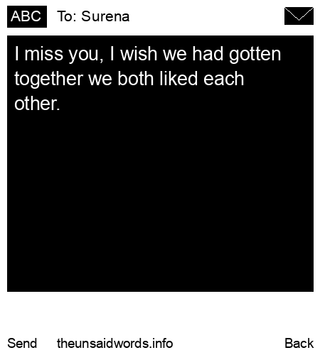 unsent message to Surena 